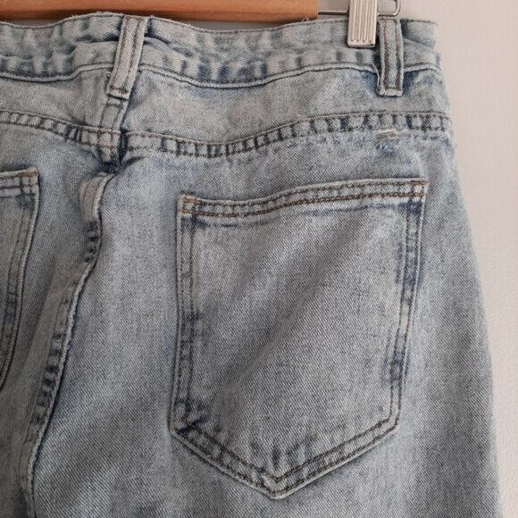 Vintage Hi-Rise Broken-In Mom Jean Faded Distressed Blue Sz 8 / M - Picture 14 of 14
